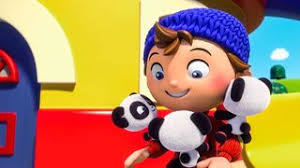 Diamond Painting Noddy en de kleine panda's met Ronde steentjes 100x55cm - Beste Kwaliteit